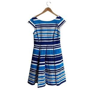 Kate Spade New York Mariella blue striped dress, size 12